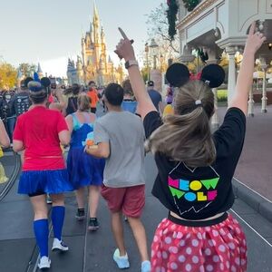 Minnie Mouse Marathon running over skirt, for Disney marathon